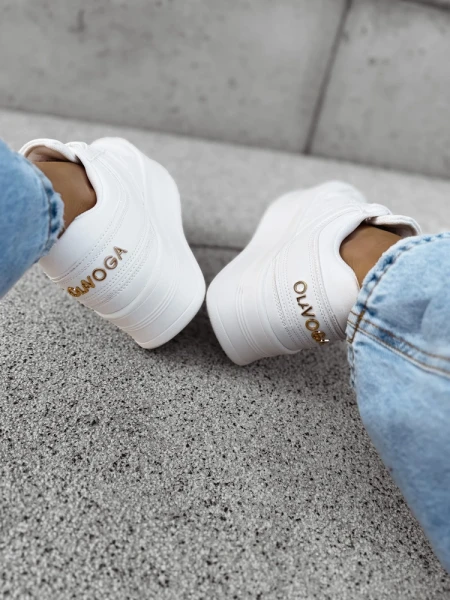 Buty damskie OLAVOGA VENETY 2025 białe  - maWer Fashion