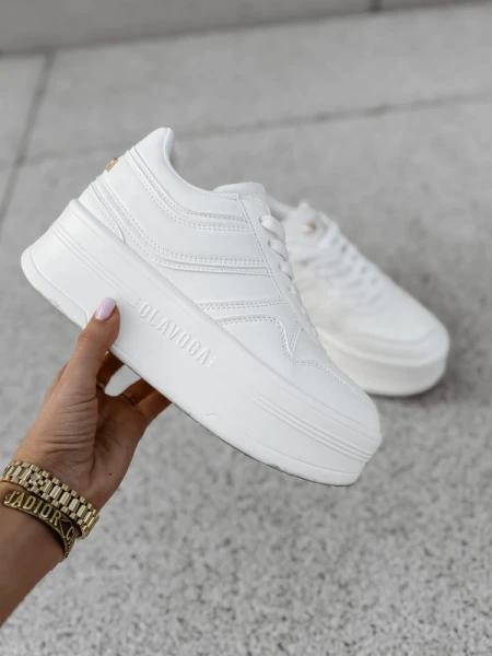 Buty damskie OLAVOGA VENETY 2025 białe  - maWer Fashion
