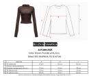 Bluzka damska OLAVOGA AUTUMN 2025 brąz  - maWer Fashion