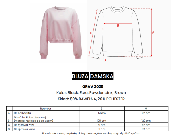 Bluza damska OLAVOGA GRAV 2025 brąz - maWer Fashion