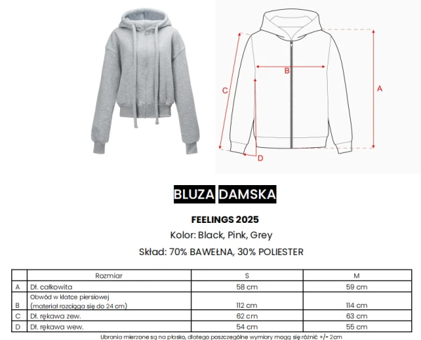 Bluza damska OLAVOGA FEELINGS 2025 czarna - maWer Fashion