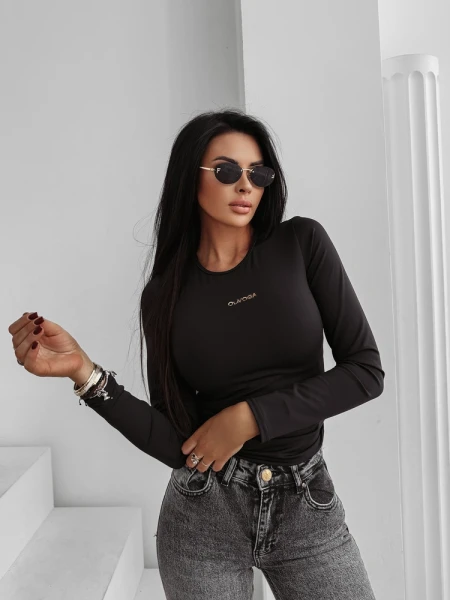 Bluzka damska OLAVOGA SIMBI 2025 czarna - maWer Fashion