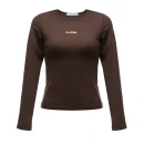 Bluzka damska OLAVOGA SIMBI 2025 brąz - maWer Fashion