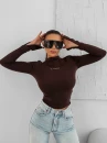 Bluzka damska OLAVOGA AUTUMN 2025 brąz  - maWer Fashion