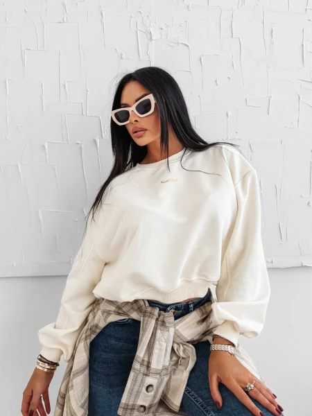 Bluza damska OLAVOGA GRAV 2025 ecru - maWer Fashion