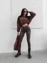 Bluza damska OLAVOGA GRAV 2025 brąz - maWer Fashion