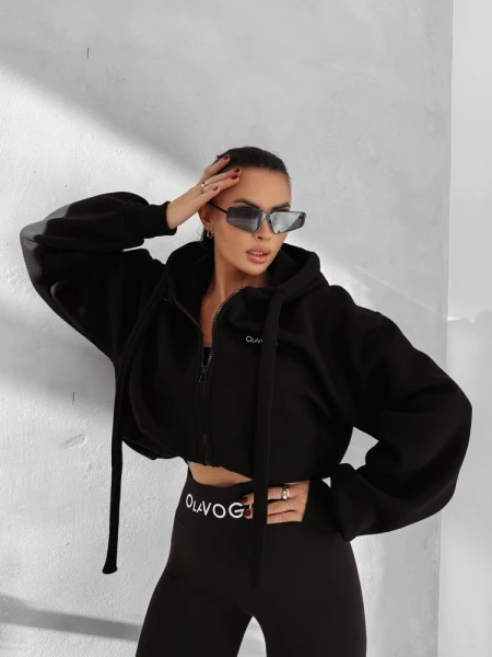 Bluza damska OLAVOGA FEELINGS 2025 czarna - maWer Fashion