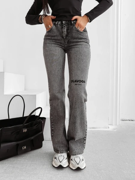 Spodnie damskie OLAVOGA ZOIO 2025 szare - maWer Fashion