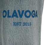 Spodnie damskie OLAVOGA ZOIO 2025 niebieskie - maWer Fashion