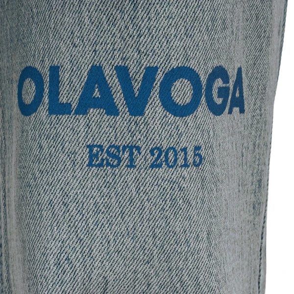 Spodnie damskie OLAVOGA ZOIO 2025 niebieskie - maWer Fashion