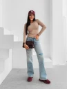 Spodnie damskie OLAVOGA ZOIO 2025 niebieskie - maWer Fashion