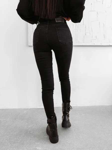 Spodnie damskie OLAVOGA NOON 2025 czarne - maWer Fashion
