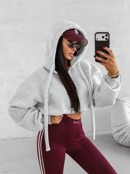 Bluza damska OLAVOGA FEELINGS 2025 szara - maWer Fashion