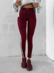 Spodnie damskie OLAVOGA STRECH 2025 bordo - maWer Fashion