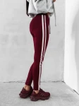 Spodnie damskie OLAVOGA STRECH 2025 bordo - maWer Fashion