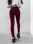 Spodnie damskie OLAVOGA STRECH 2025 bordo - maWer Fashion