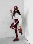 Spodnie damskie OLAVOGA STRECH 2025 bordo - maWer Fashion