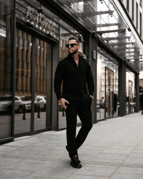 Komplet męski OLAVOGA VIRETIO 2025 czarny - maWer Fashion