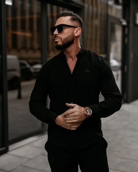 Komplet męski OLAVOGA VIRETIO 2025 czarny - maWer Fashion