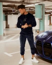 Komplet męski OLAVOGA GOLD LV MAN granatowy - maWer Fashion