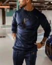 Komplet męski OLAVOGA GOLD LV MAN granatowy - maWer Fashion