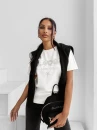 T-shirt damski OLAVOGA BLACK PRINCE 2025 ecru - maWer Fashion