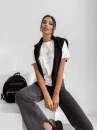 T-shirt damski OLAVOGA BLACK PRINCE 2025 ecru - maWer Fashion