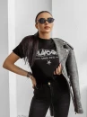 T-shirt damski OLAVOGA BLACK PRINCE 2025 czarny - maWer Fashion