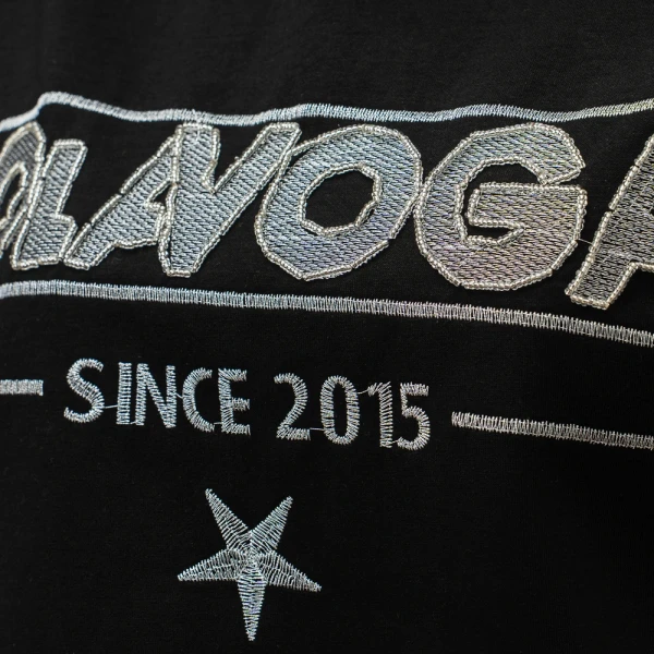 T-shirt damski OLAVOGA BLACK PRINCE 2025 czarny - maWer Fashion