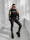 T-shirt damski OLAVOGA BLACK PRINCE 2025 czarny - maWer Fashion