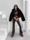 T-shirt damski OLAVOGA BLACK PRINCE 2025 bordo - maWer Fashion