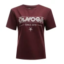 T-shirt damski OLAVOGA BLACK PRINCE 2025 bordo - maWer Fashion