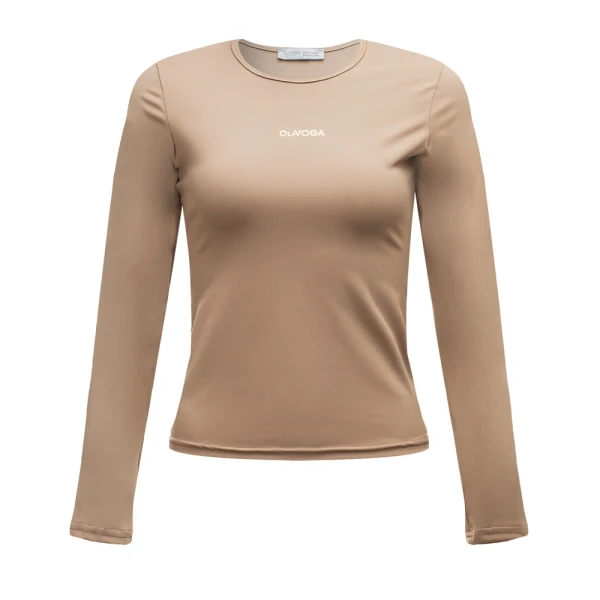 Bluzka damska OLAVOGA SIMBI 2025 cappucino - maWer Fashion