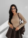 Bluzka damska OLAVOGA SIMBI 2025 cappucino - maWer Fashion