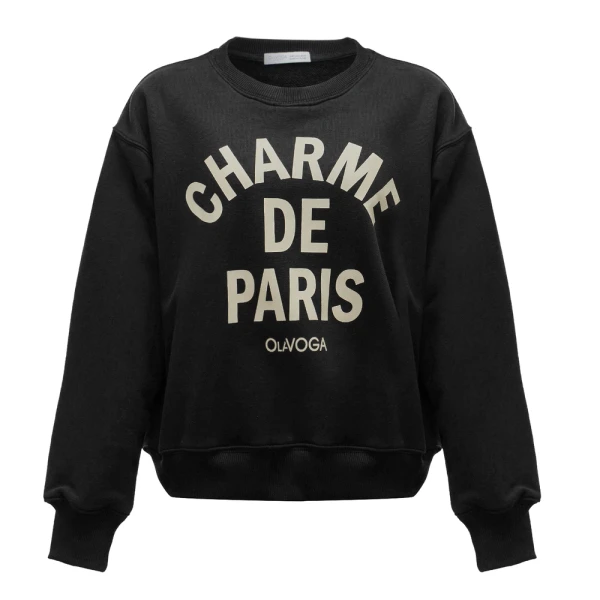Bluza damska OLAVOGA CHARME 2025 czarna - maWer Fashion