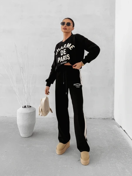 Bluza damska OLAVOGA CHARME 2025 czarna - maWer Fashion