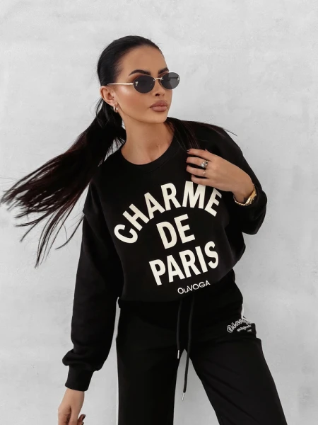 Bluza damska OLAVOGA CHARME 2025 czarna - maWer Fashion