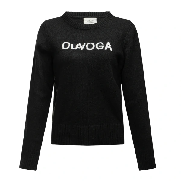 Sweter damski OLAVOGA ZAIO 2025 czarny - maWer Fashion