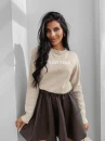 Sweter damski OLAVOGA ZAIO 2025 beż - maWer Fashion