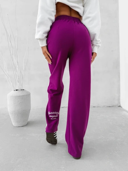 Spodnie damskie OLAVOGA UNIQUE 2025 fioletowe - maWer Fashion