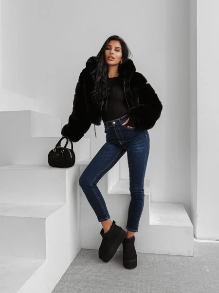 Spodnie damskie jeansy OLAVOGA RAIO 2025 ciemny niebieski - maWer Fashion