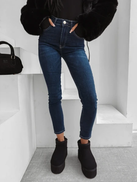 Spodnie damskie jeansy OLAVOGA RAIO 2025 ciemny niebieski - maWer Fashion