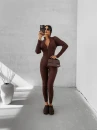 Kombinezon damski OLAVOGA NEXTION 2025 brązowy- maWer Fashion