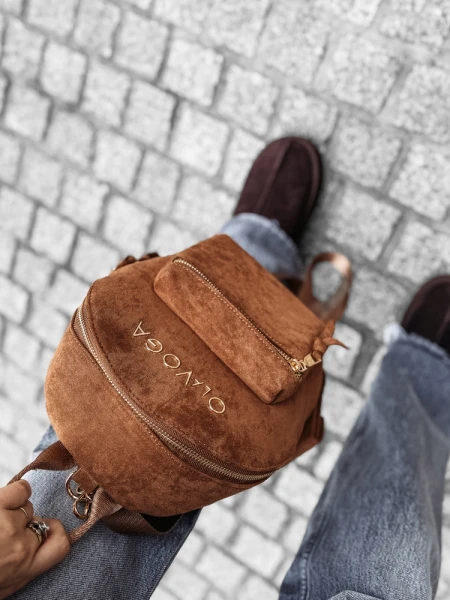 Plecak damski OLAVOGA RIDER 2025 camel - maWer Fashion