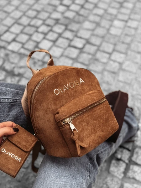 Plecak damski OLAVOGA RIDER 2025 camel - maWer Fashion