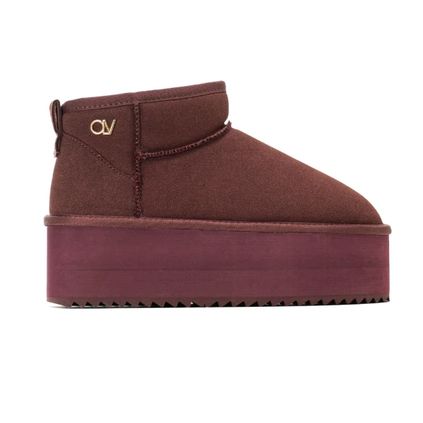 Buty damskie śniegowce OLAVOGA MISTY 2025 bordo - mawershop
