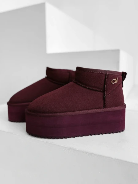 Buty damskie śniegowce OLAVOGA MISTY 2025 bordo - mawershop