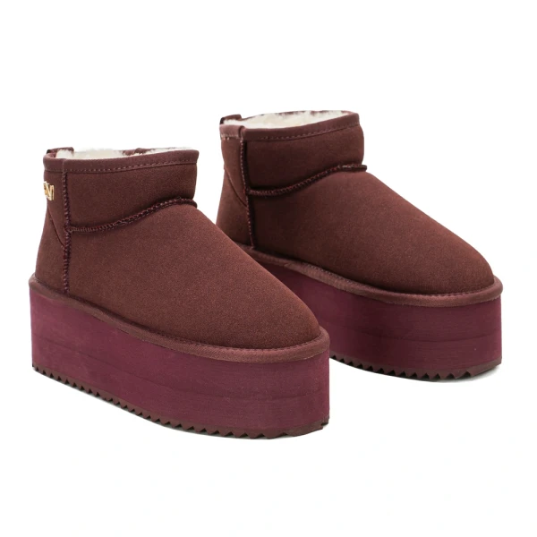 Buty damskie śniegowce OLAVOGA MISTY 2025 bordo - mawershop