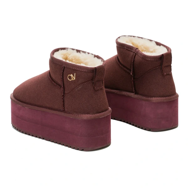 Buty damskie śniegowce OLAVOGA MISTY 2025 bordo - mawershop