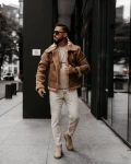 Kurtka męska OLAVOGA LENNOX MEN 2025 beż - MaWer Fashion